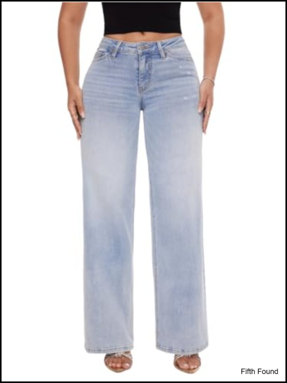 Wide Leg Jeans Mid Low Rise Stretchy Denim Tummy Control Butt Lifting Pants